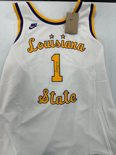 Olivia Dunne Autographed LSU White & Gold Nike Basketball Jersey