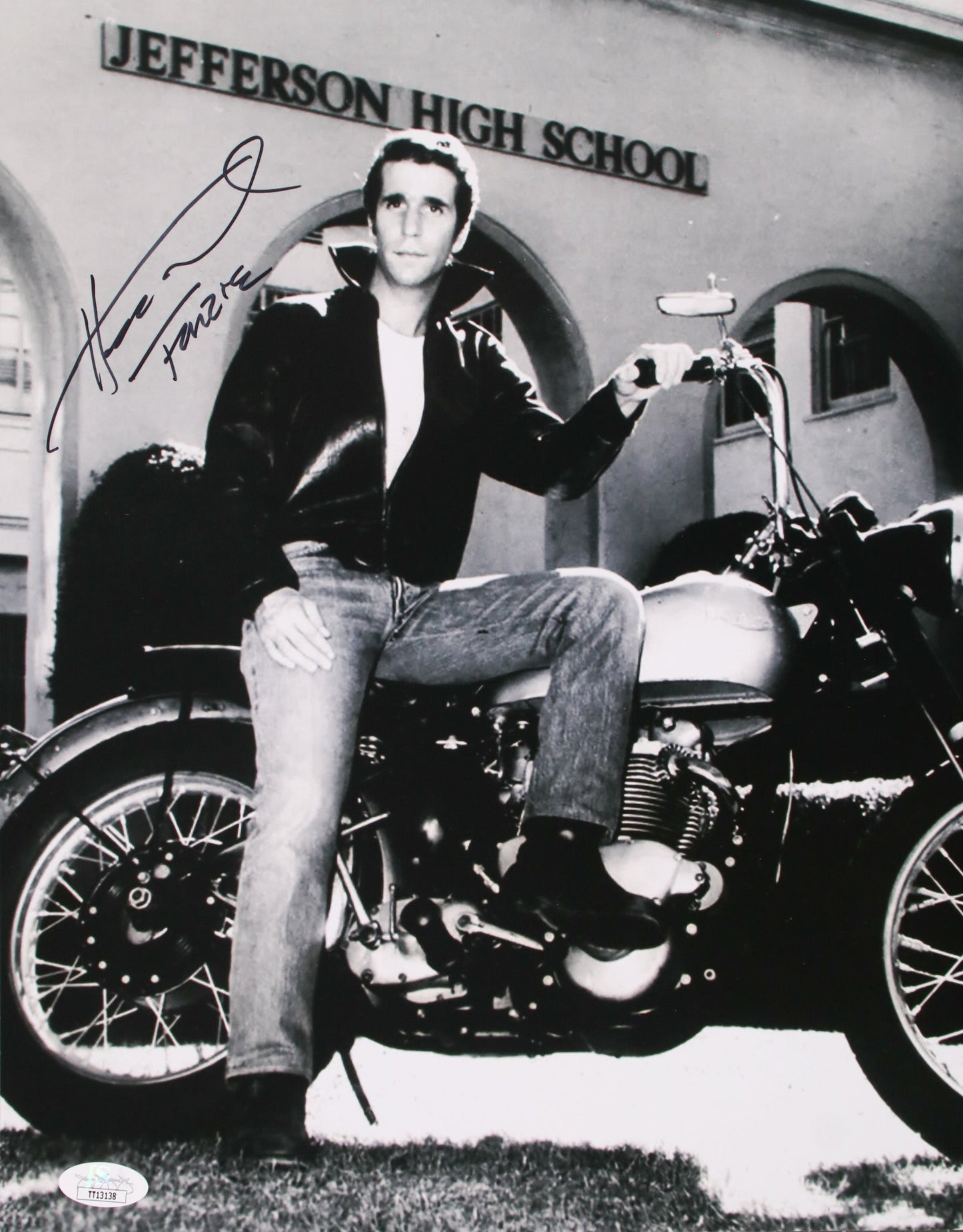Henry Winkler Signed 11x14 Photo Fonzie w/Inscription Happy Days JSA COA from Private Signing