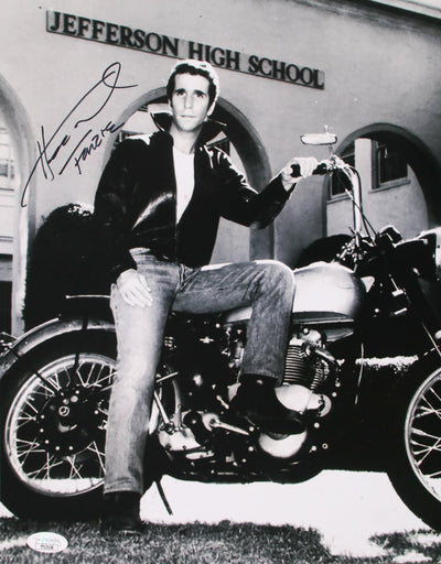 Henry Winkler Signed 11x14 Photo Fonzie w/Inscription Happy Days JSA COA from Private Signing