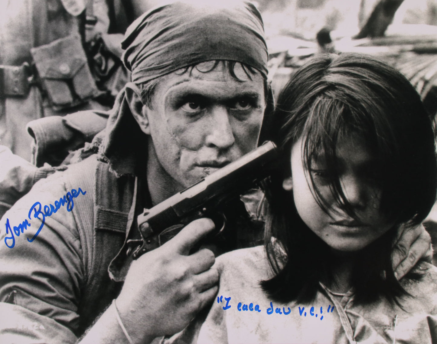 Tom Berenger Signed 11x14 Photo I Caca dau Vee Cee! JSA COA from Private Signing
