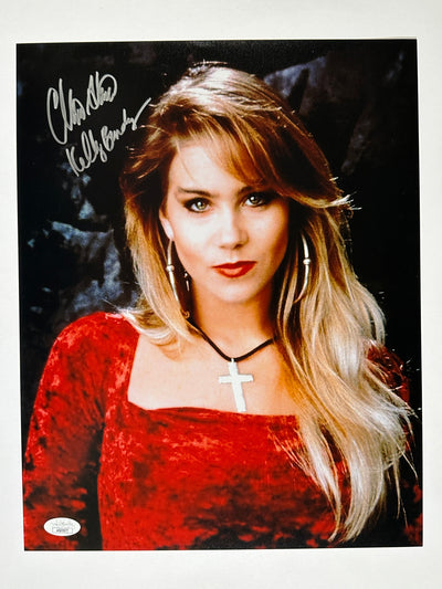 Christina Applegate Signed 11x14 Photo Kelly Bundy in Red Shirt JSA COA from Private Signing