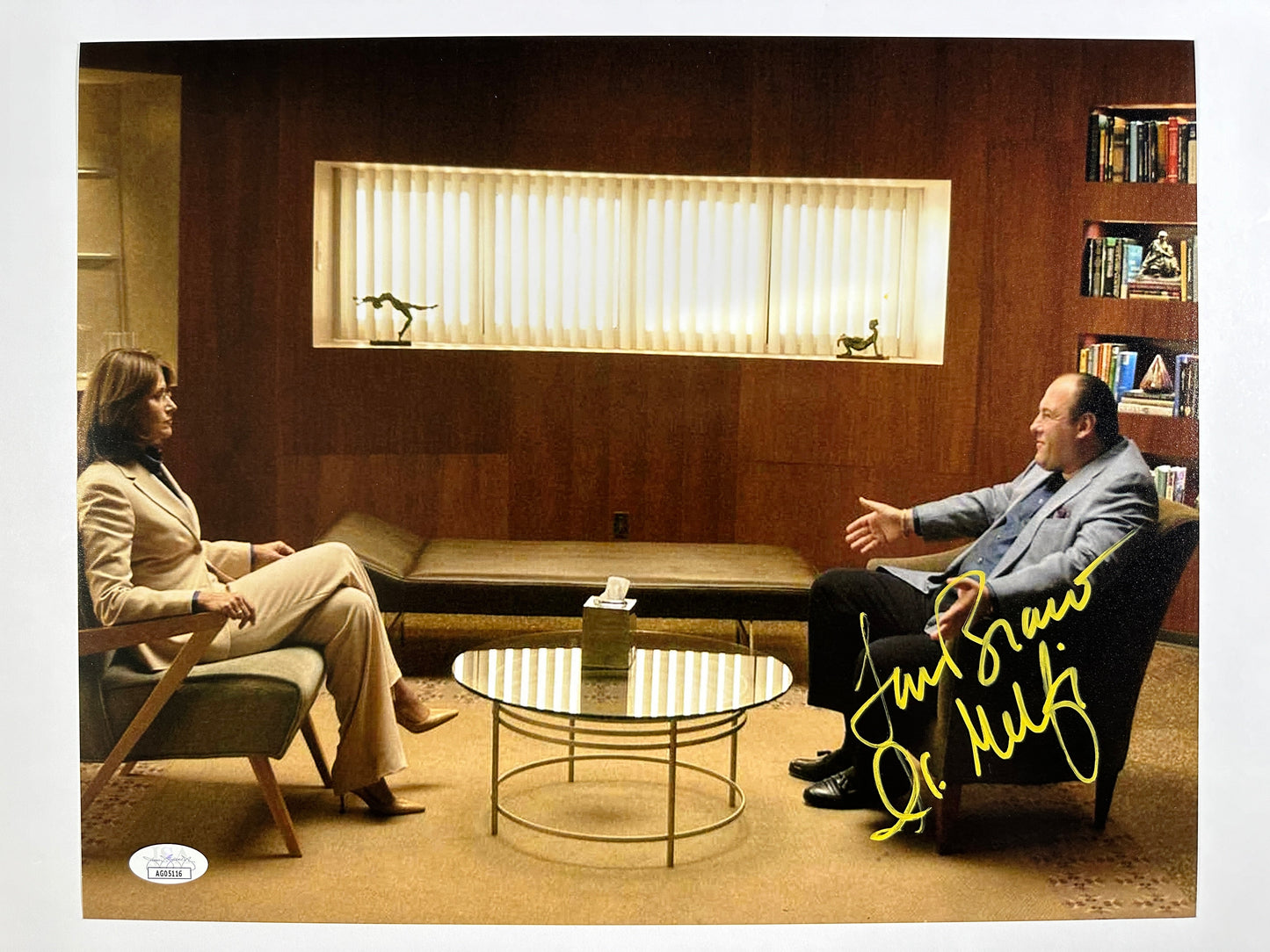 Lorraine Bracco Signed 11x14 Photo Dr. Melfi Sopranos Yellow Ink JSA COA from Private Signing