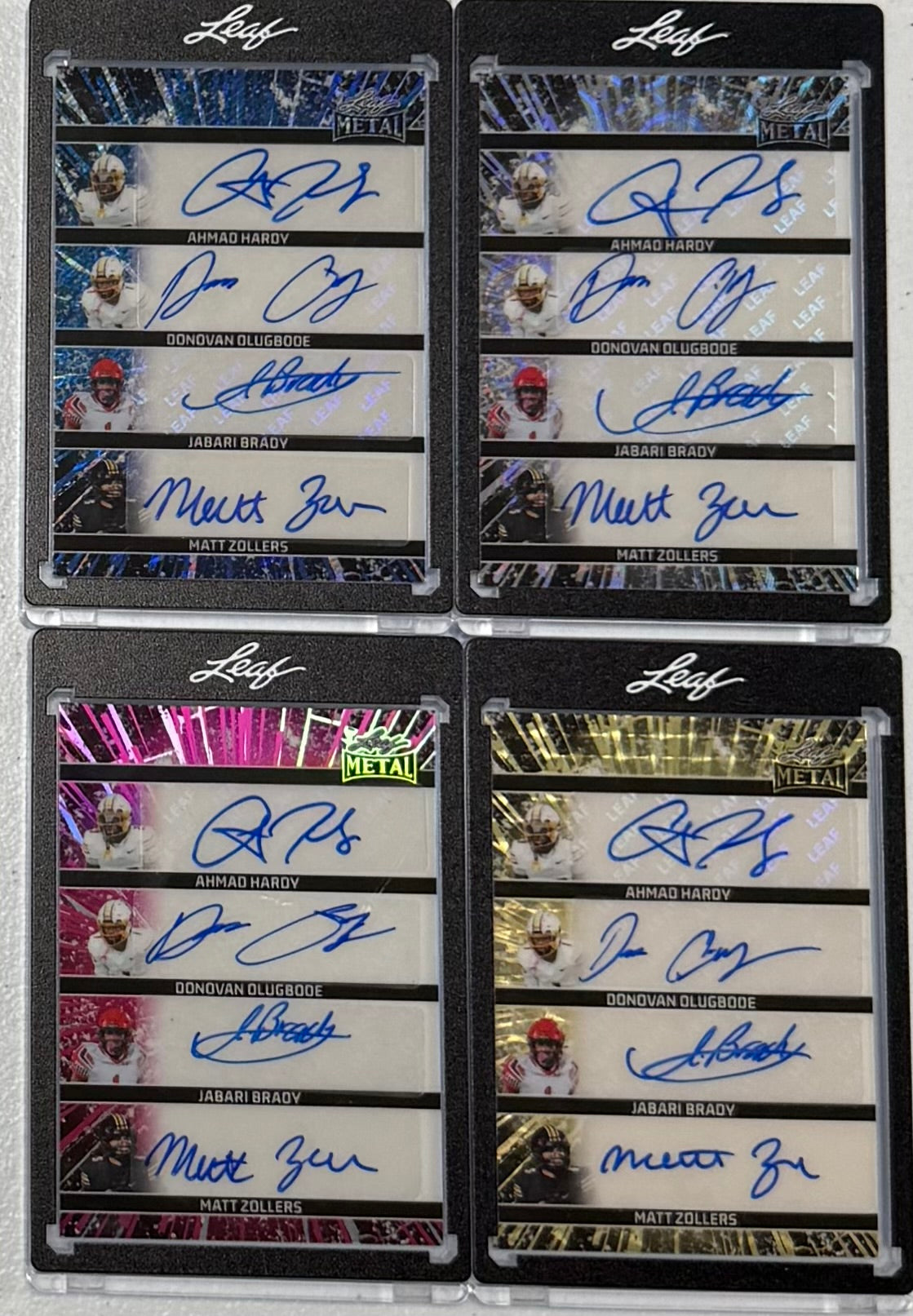 2026 Leaf Metal Missouri Team Quad Autograph Card