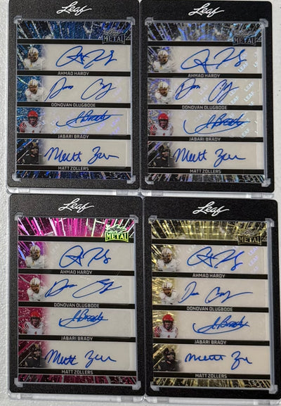 2026 Leaf Metal Missouri Team Quad Autograph Card