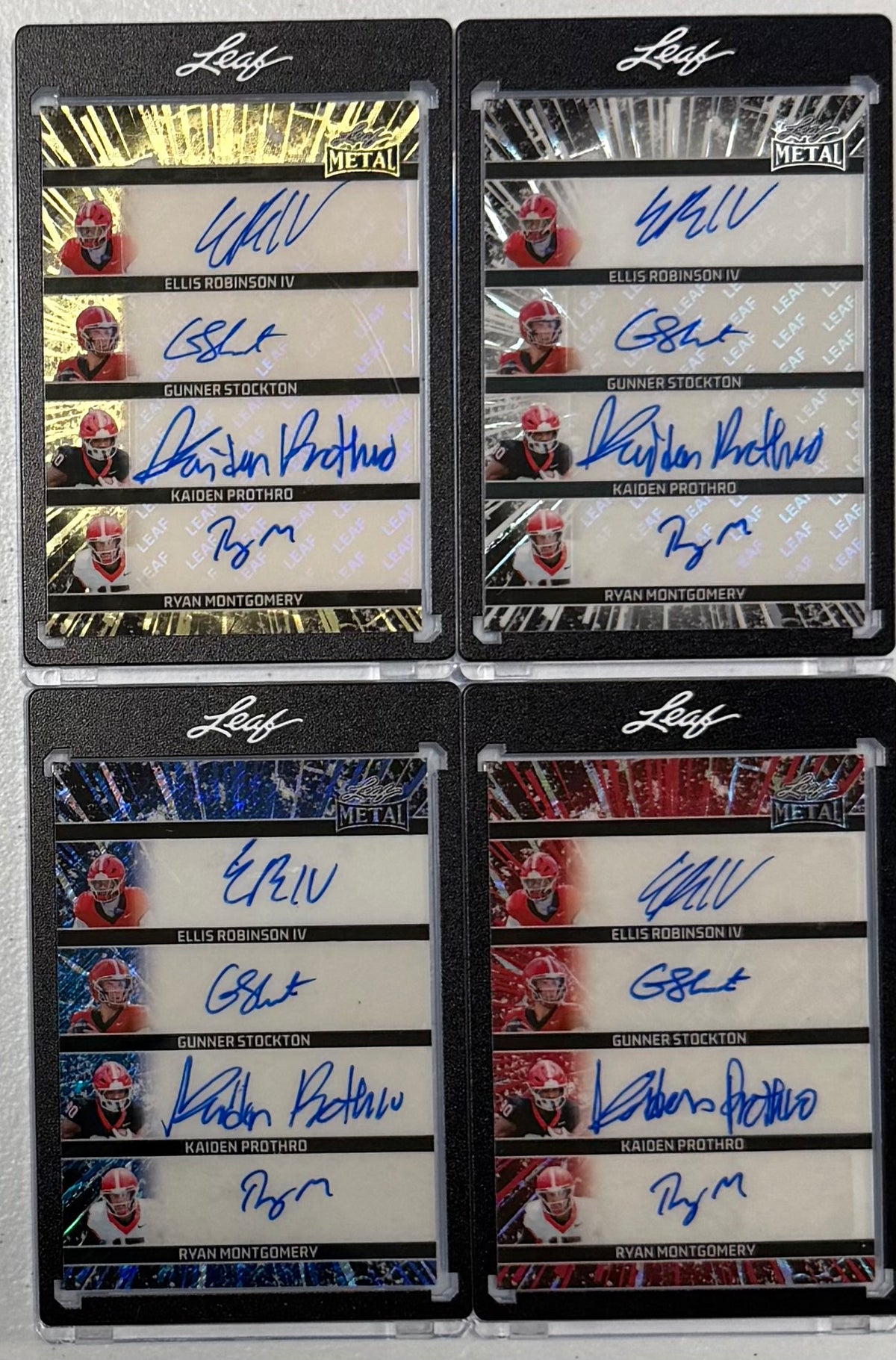 2026 Leaf Metal Georgia Team Quad Autograph Card