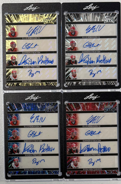 2026 Leaf Metal Georgia Team Quad Autograph Card