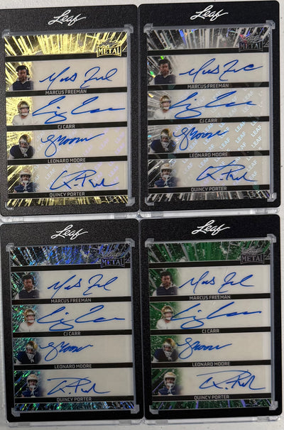 2026 Leaf Metal Notre Dame Team Eight Autograph Card
