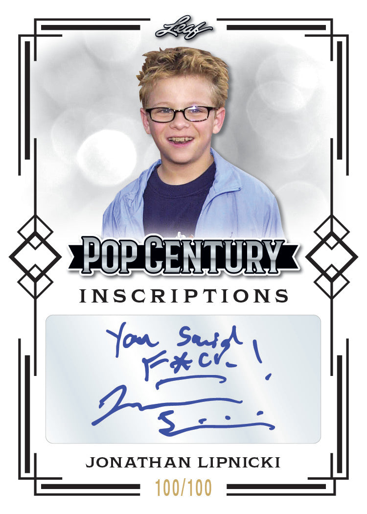 2023 Leaf Inscriptions Jonathan Lipnicki "You Said F*ck" ONLY 100 MADE Available until sold out!