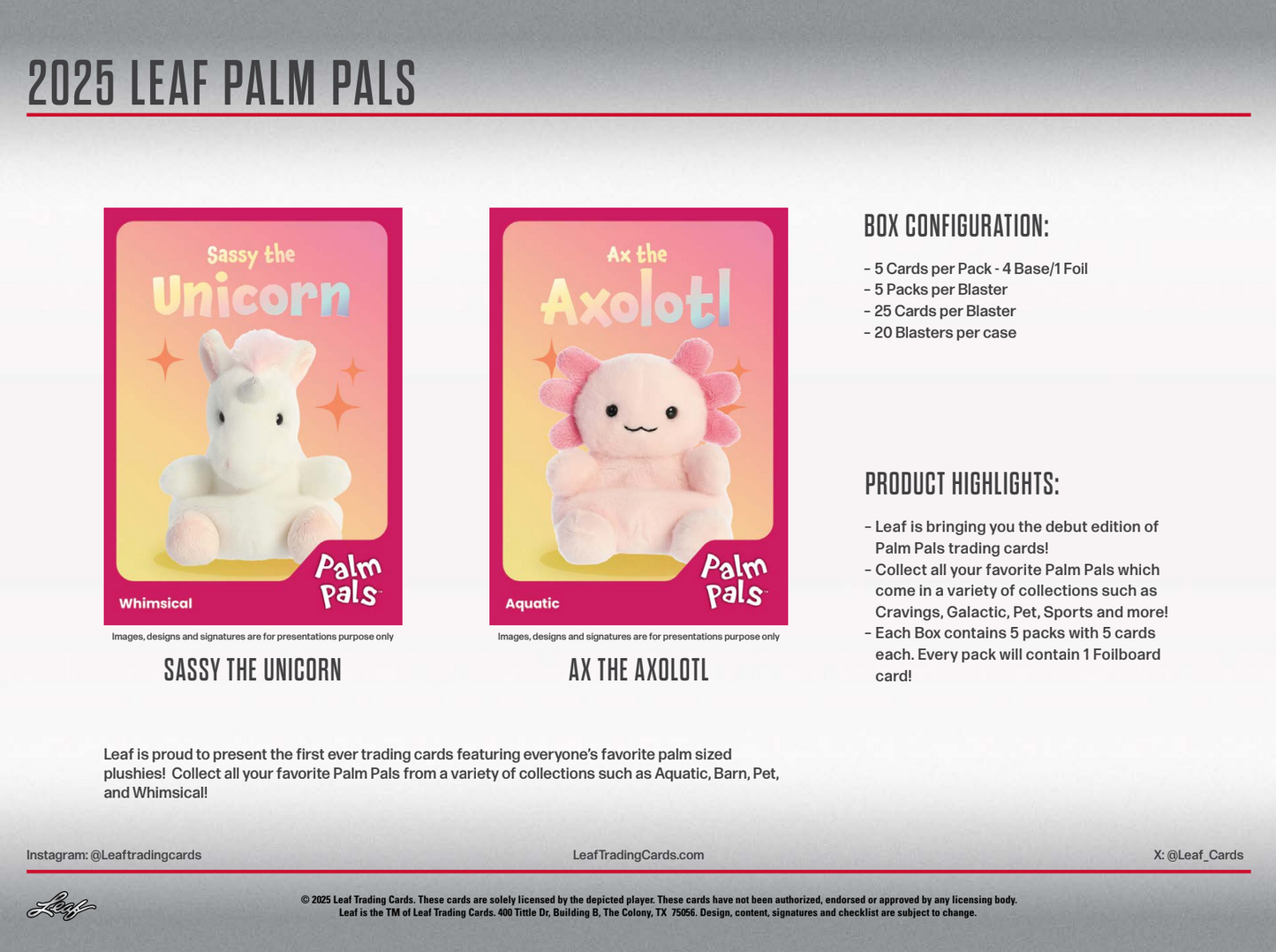 2025 Leaf Palm Pals Blaster Box