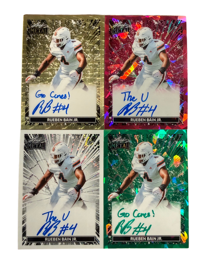 Leaf Metal Rueben Bain Jr. On-Card Autograph Inscription