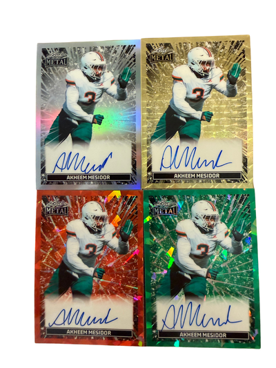 Leaf Metal Akheem Mesidor On-Card Autograph