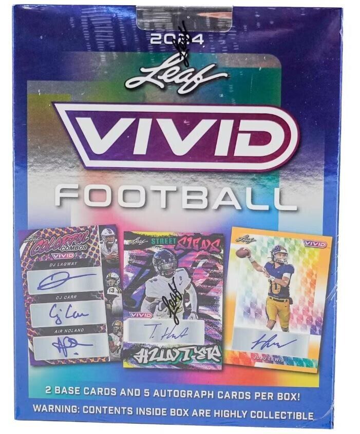 2025 LEAF VIVID FOOTBALL w/ 5 2025 Leaf Press Pass Premium Football Pr