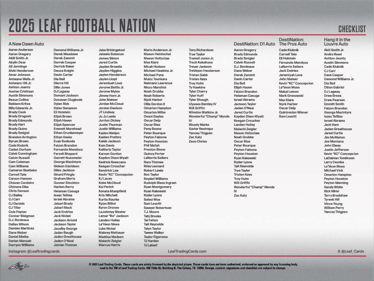 2025 Leaf Football Nation Hobby