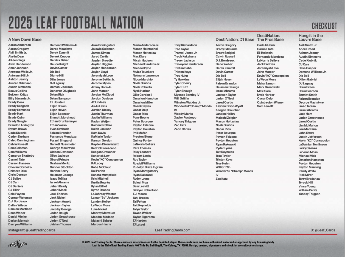 2025 Leaf Football Nation Hobby