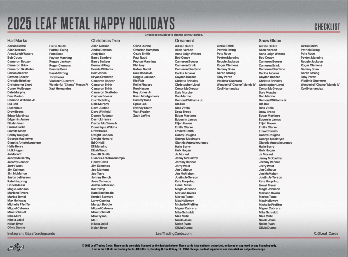 2025 Leaf Metal Happy Holidays