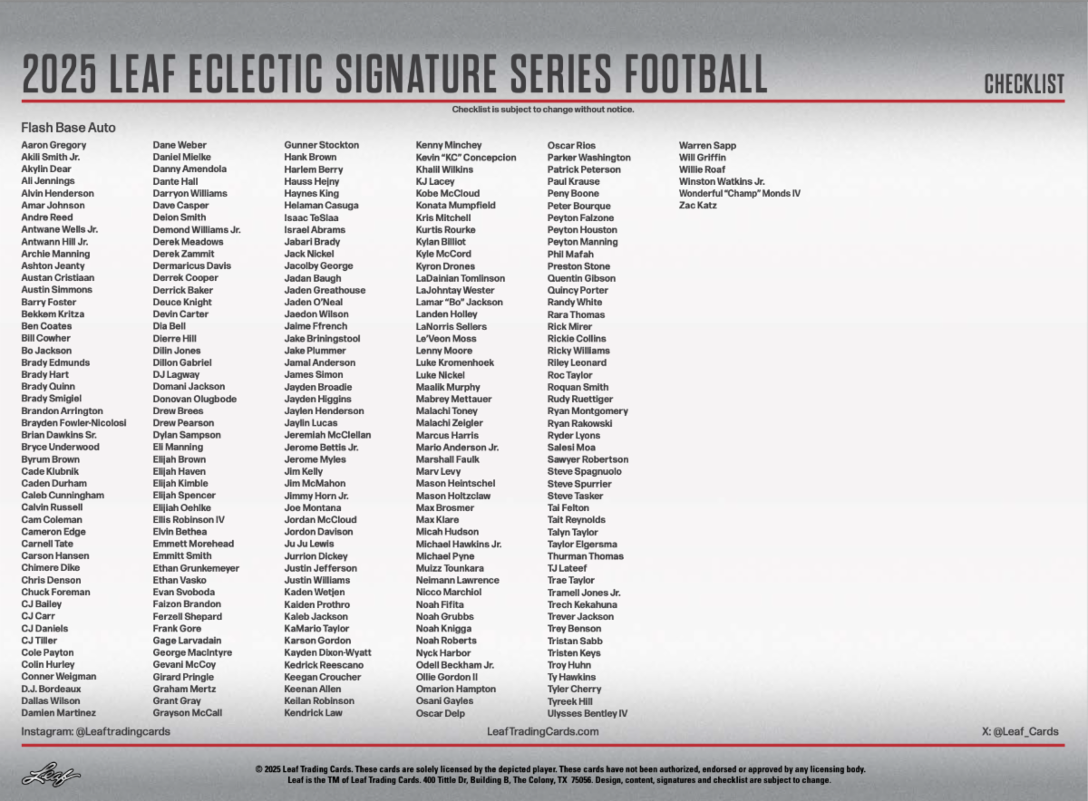 2025 Leaf Eclectic Signature Series Football Hobby