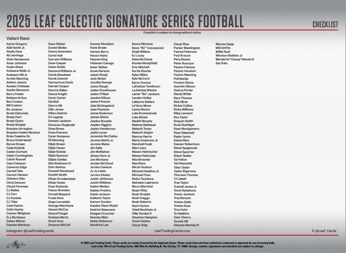 2025 Leaf Eclectic Signature Series Football Hobby