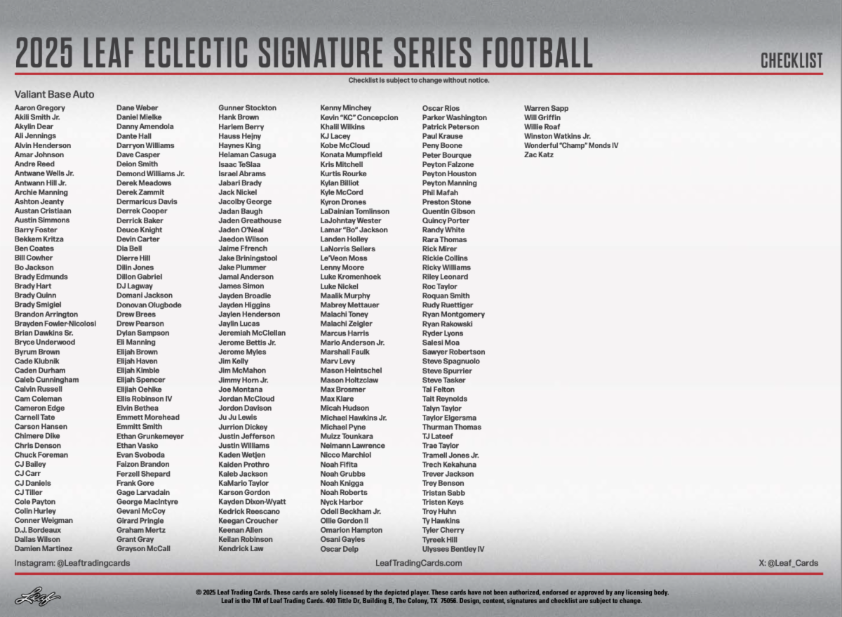 2025 Leaf Eclectic Signature Series Football Hobby