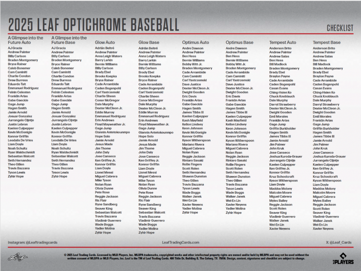 2025 Leaf Optichrome Baseball Jumbo