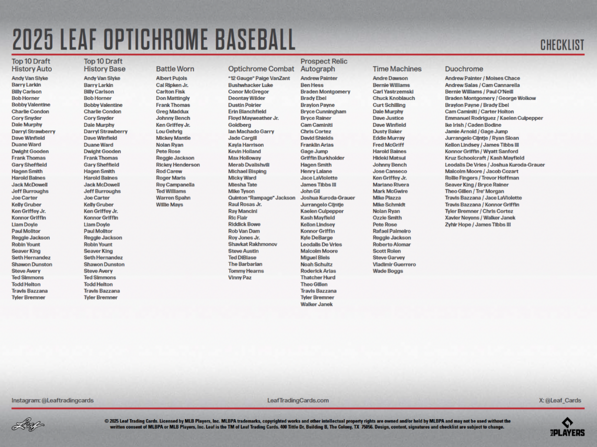 2025 Leaf Optichrome Baseball Jumbo